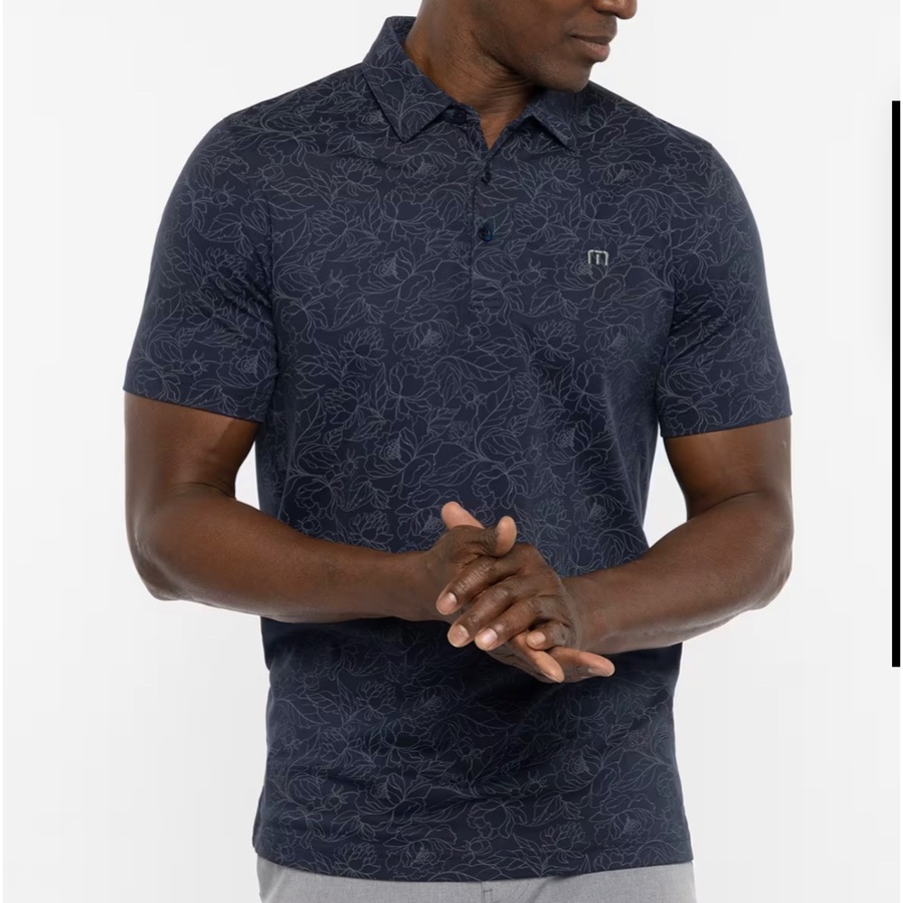New Travis Mathew TM Monstera Polo Blue Men’s Small